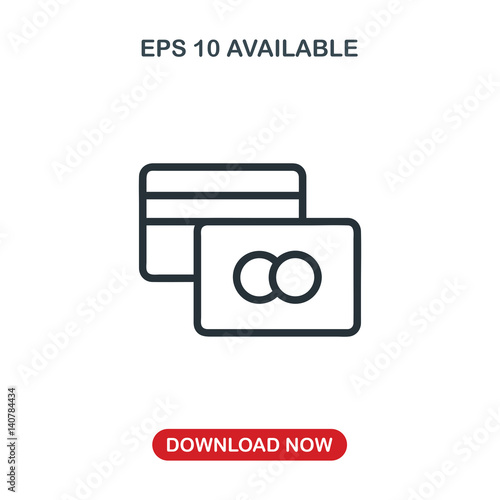 Debet card icon vector