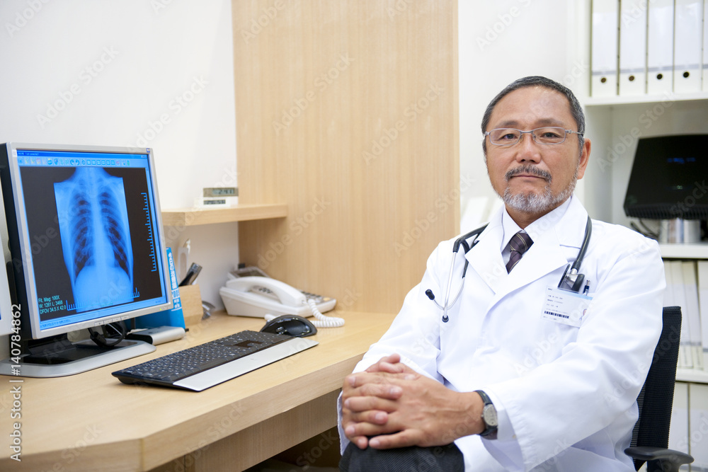 Male doctor at doctor's room Male doctor at doctor's room