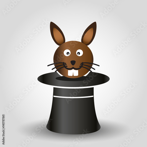 magician trick with rabbit from black hat eps10