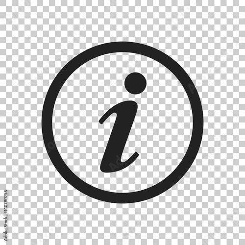 Information Icon vector illustration in flat style. Speech symbol for web site design, logo, app, ui. photo