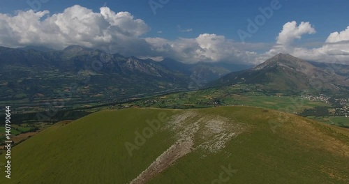 Aerial beautiful mountain ridge inspirational alps 