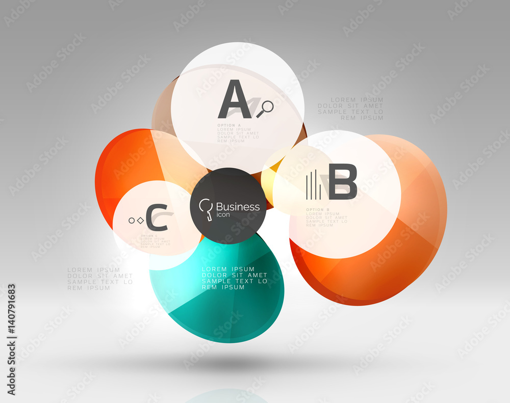 Circle modern business infographics design template