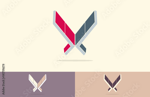 x abstract business logo