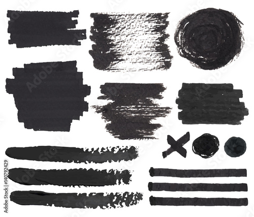 Felt pen spots and marks