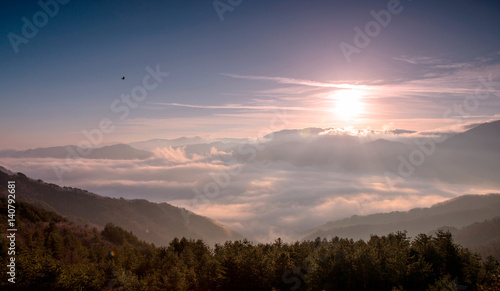 대한민국 태기산에서 본 운해