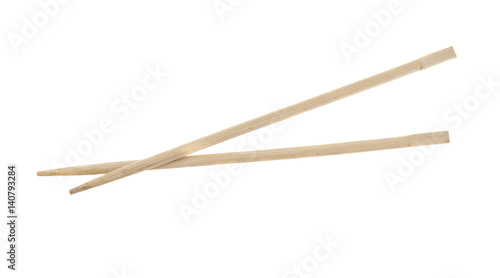 Wooden sticks isolated on white background