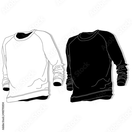 Sweatshirt set illustration.