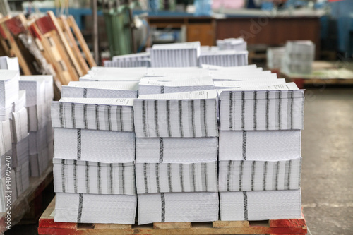 Gatherings in the printing house on pallets