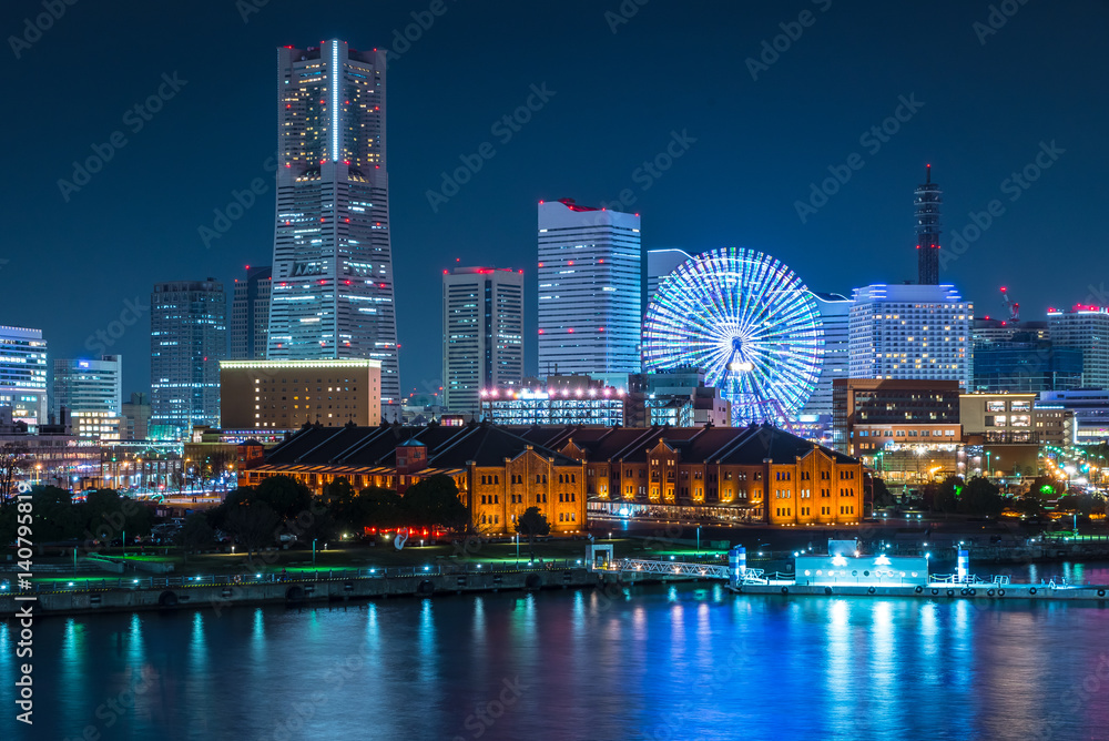 Night view of Yokohama Minato Mirai - 横浜みなとみらいの夜景２