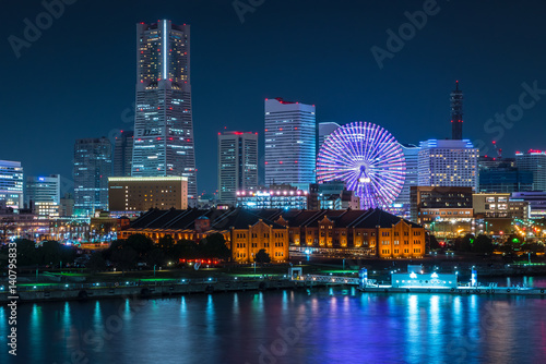 Night view of Yokohama Minato Mirai - 横浜みなとみらいの夜景１