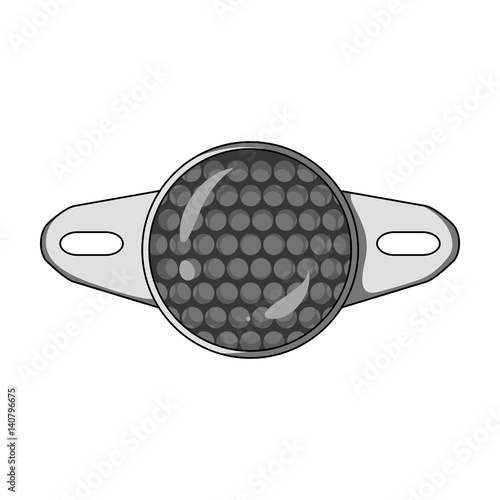 Reflector for cyclists. Icon for better visibility on the road.Cyclist outfit single icon in monochrome style vector symbol stock illustration.