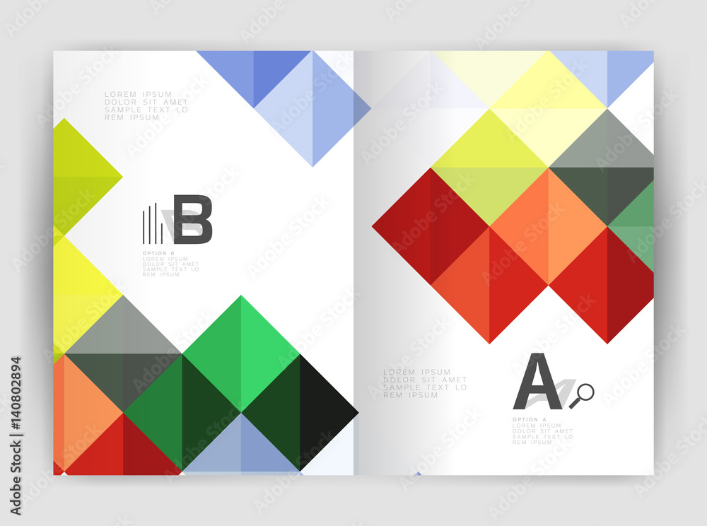 Minimalistic square brochure or leaflet business template Minimalistic square brochure or leaflet business template
