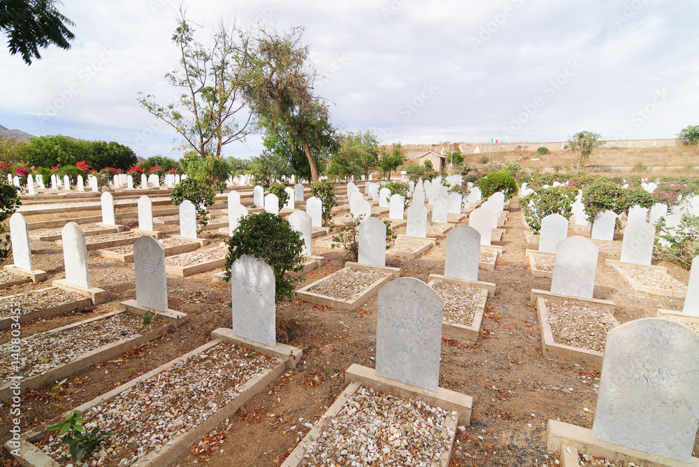 Italian War Cemetery Keren in Eritrea
