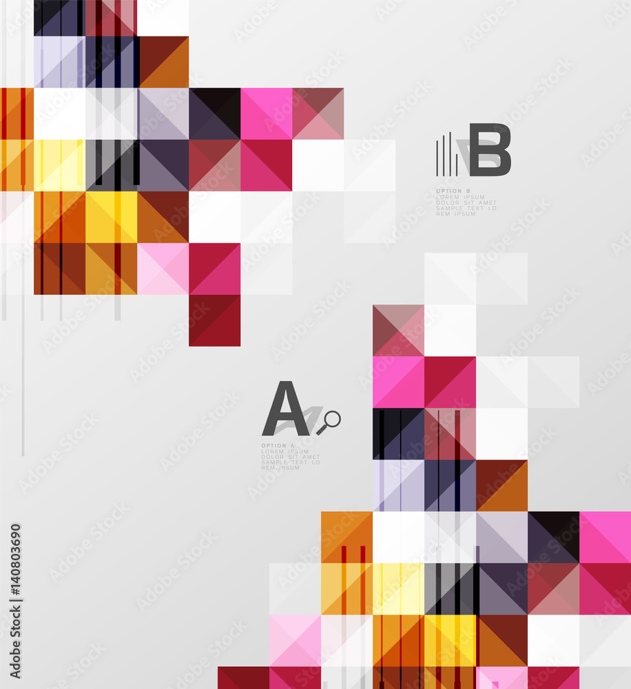 Minimalistic square shapes abstract background Minimalistic square shapes abstract background