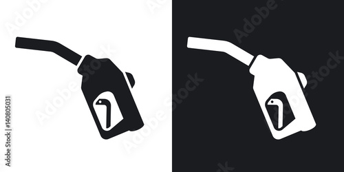 Vector filling gun icon. Two-tone version on black and white background