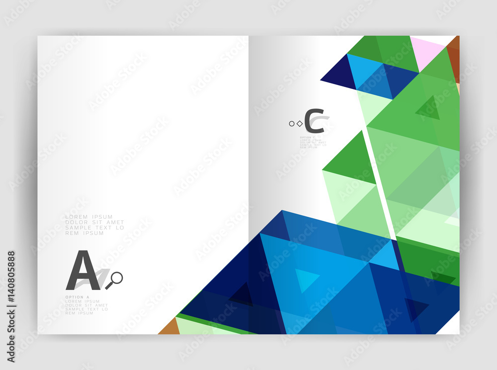 Modern triangle print template Modern triangle print template