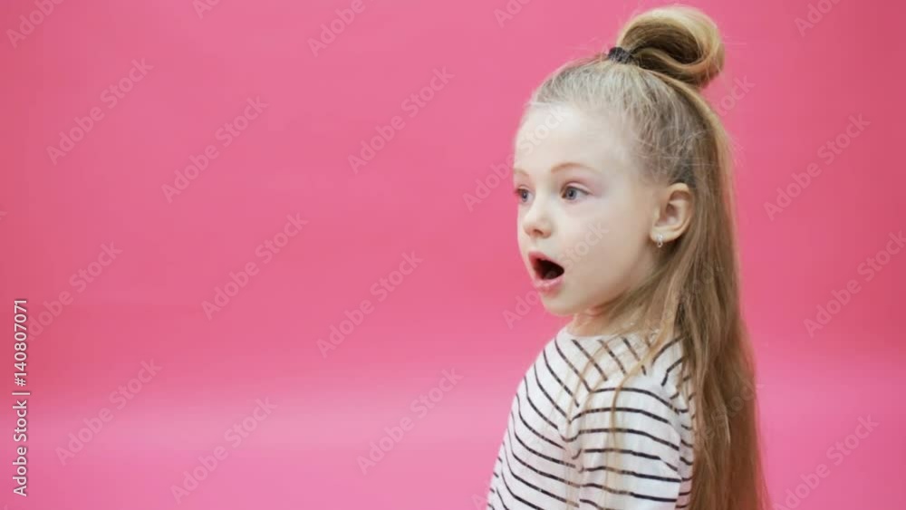 Young girl surprised with open mouth Young girl surprised with open mouth