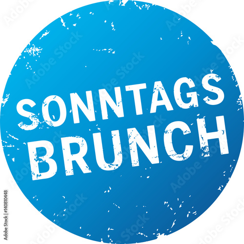 blauer Button Sonntagsbrunch