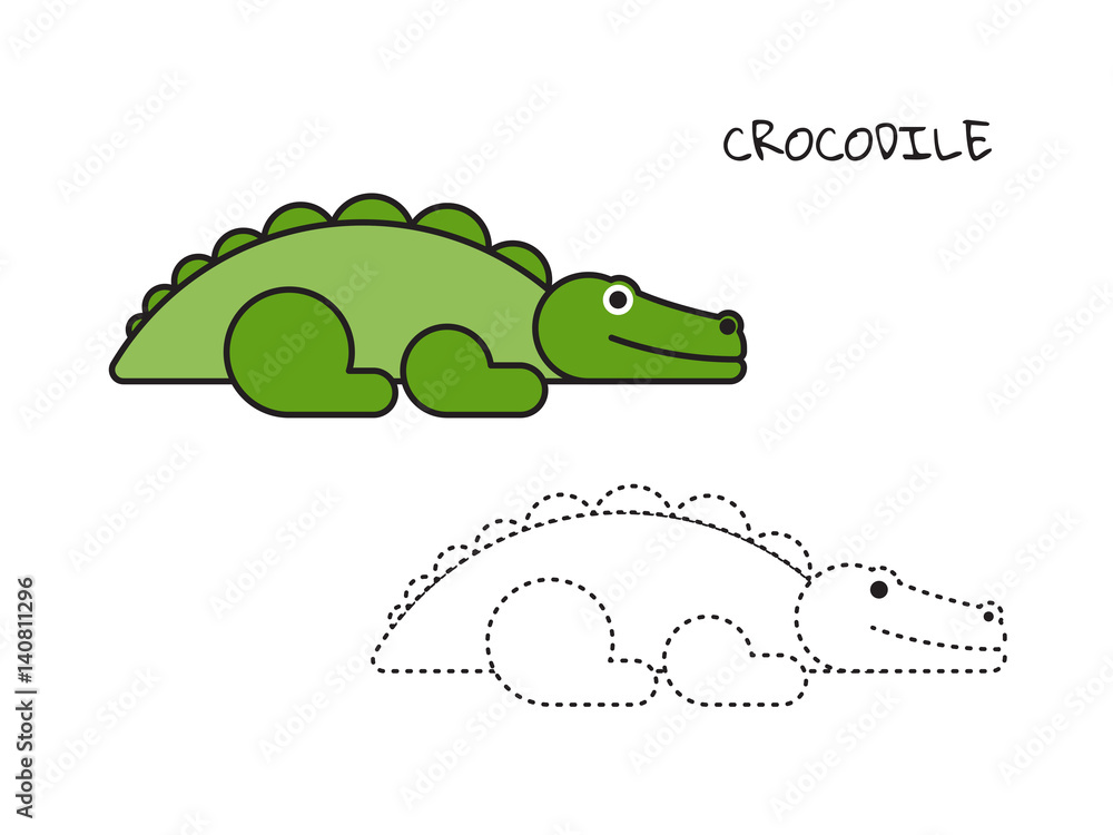 vector the crocodile coloring pages