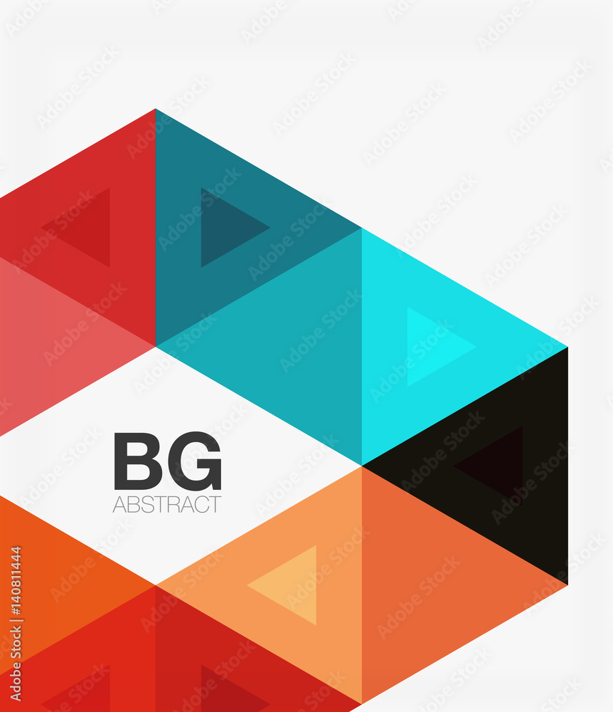 Triangle modern mosaic geometric template Triangle modern mosaic geometric template