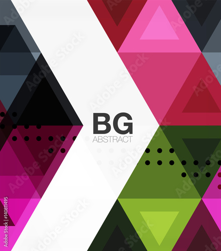 Vector abstract colorful triangle repetition