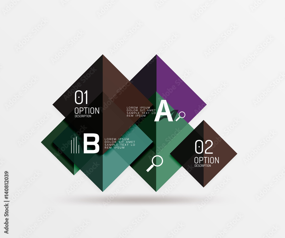 Geometric abstract background with option infographic Geometric abstract background with option infographic