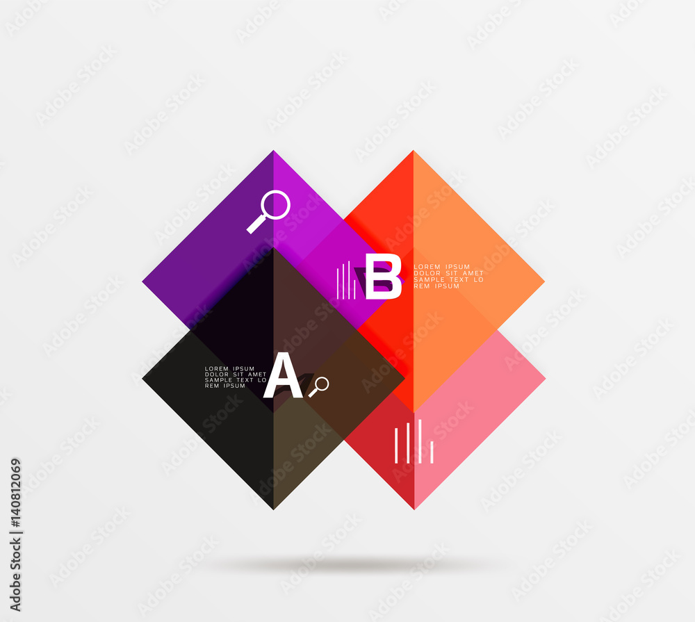 Geometric abstract background with option infographic Geometric abstract background with option infographic