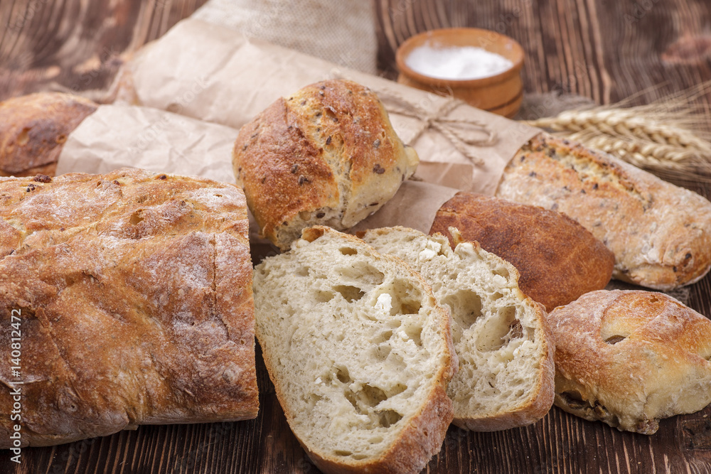 Naklejka premium Fresh homemade bread