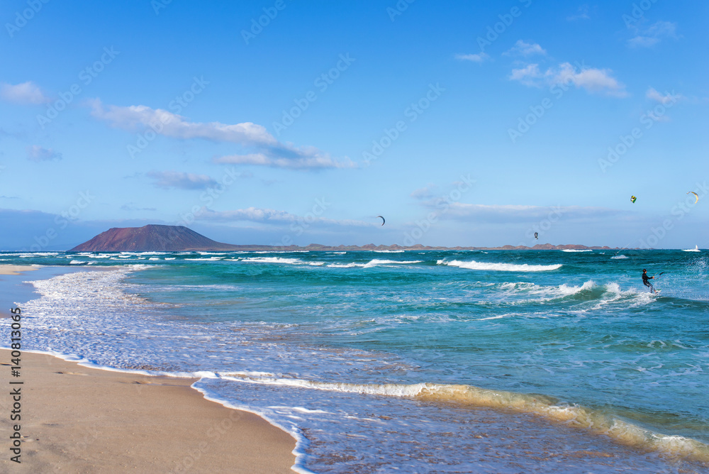 plage de kite surf Corralejo Fuerteventura)