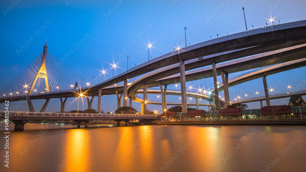 Bhumibol Bridge at THAILAND