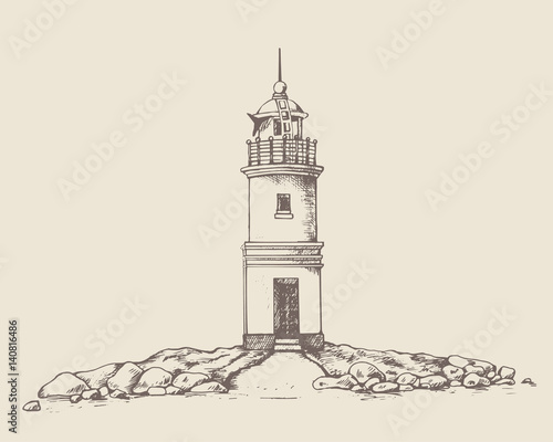 Tokarevskiy lighthouse in Vladivostok.