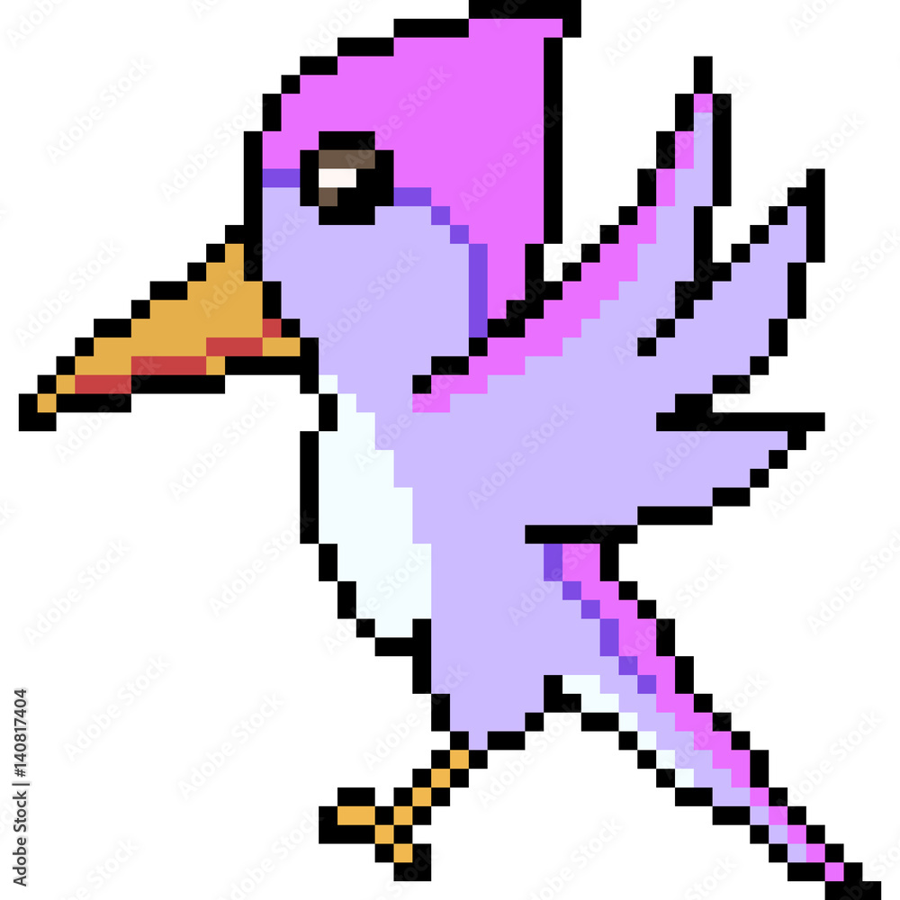 vector pixel art bird vector pixel art bird