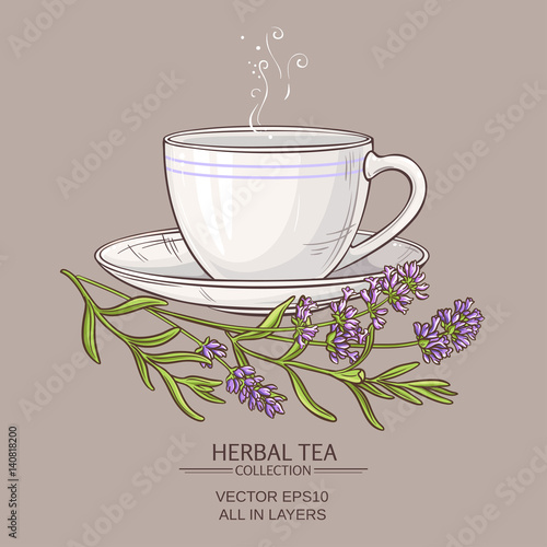 cup of lavender tea