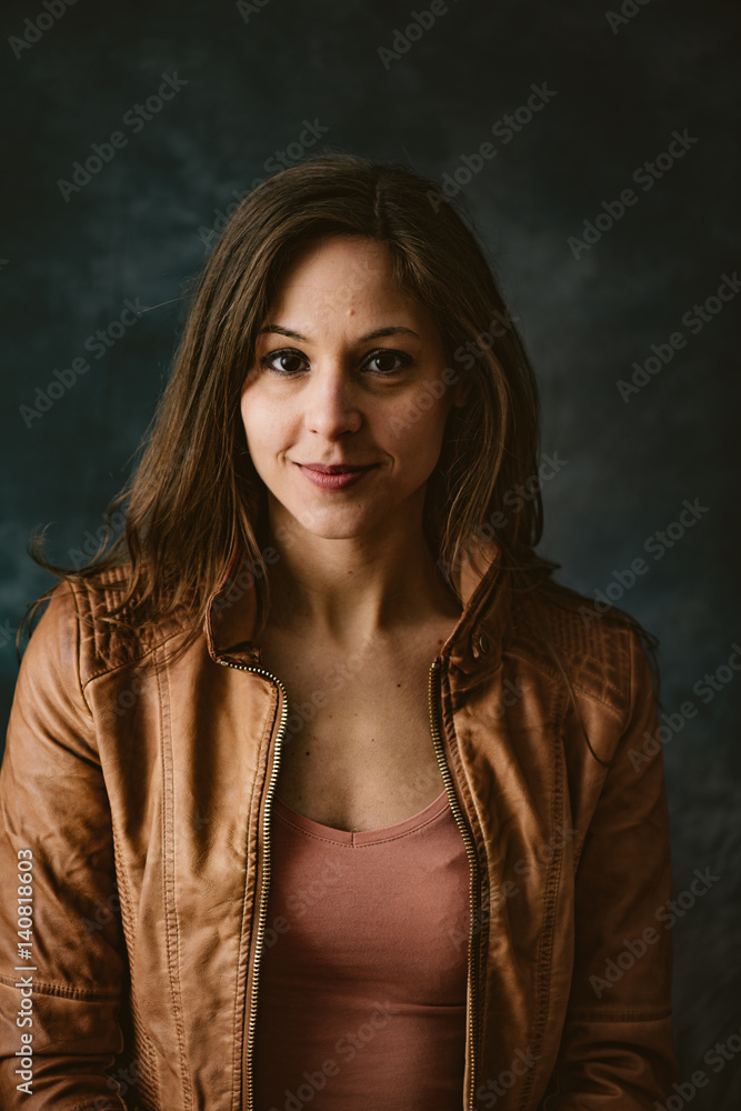 Fashionable young adult woman portrait