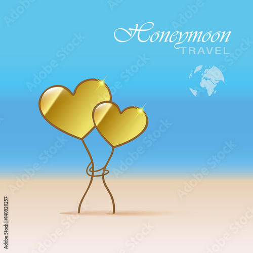 honeymoon travel herzen am strand