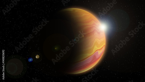 Fototapeta Naklejka Na Ścianę i Meble -  The photograph is prepared using 3D rendering and Gaussian noise distribution in image processing software