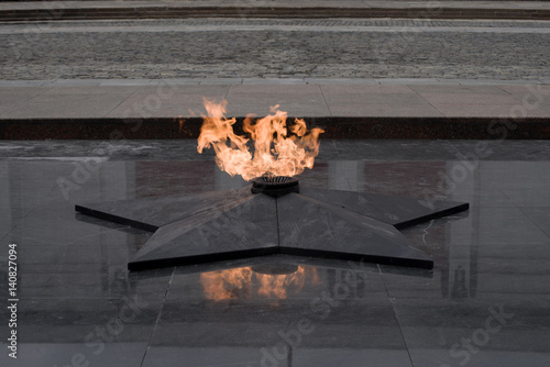 Eternal Flame in Moscow at the Tomb of the Unknown Soldier in
