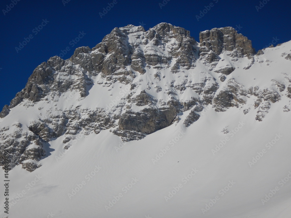 beautiful winter landscape of totes gebirge mountains