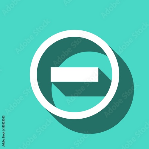 minus icon stock vector illustration flat design