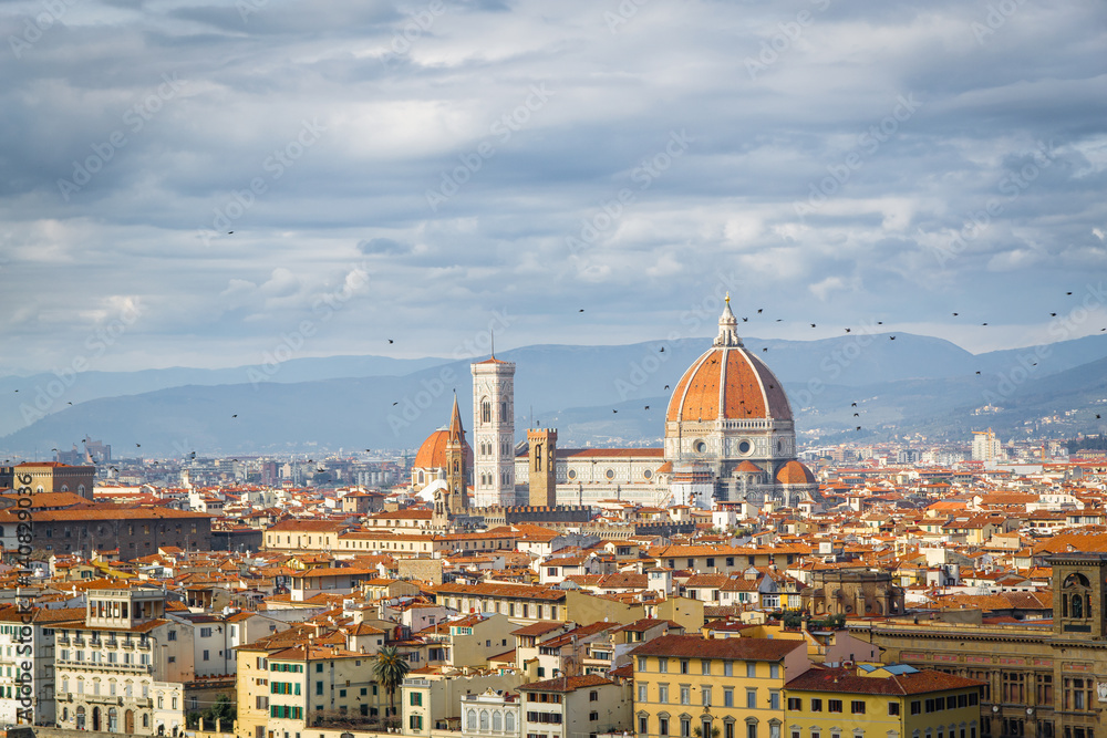 The birds over the Dome, Florence, Tuscany, Italy