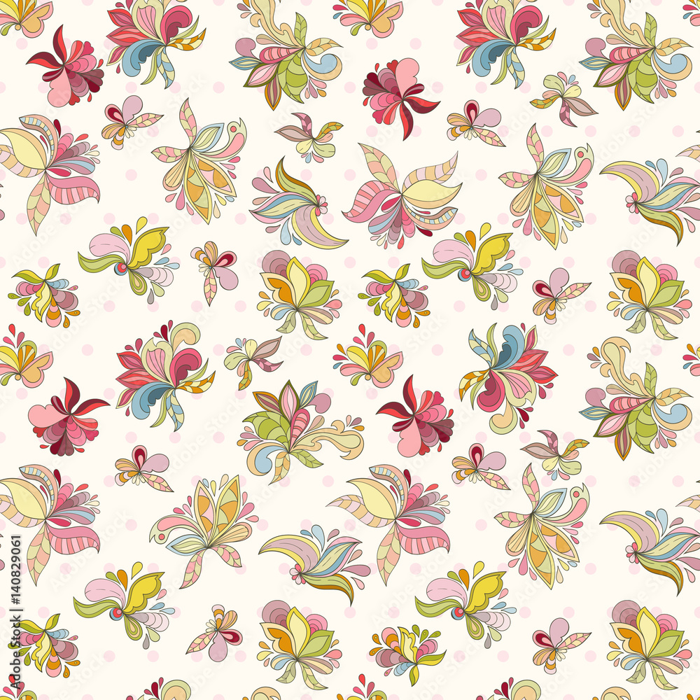 Seamless flower pattern Seamless flower pattern