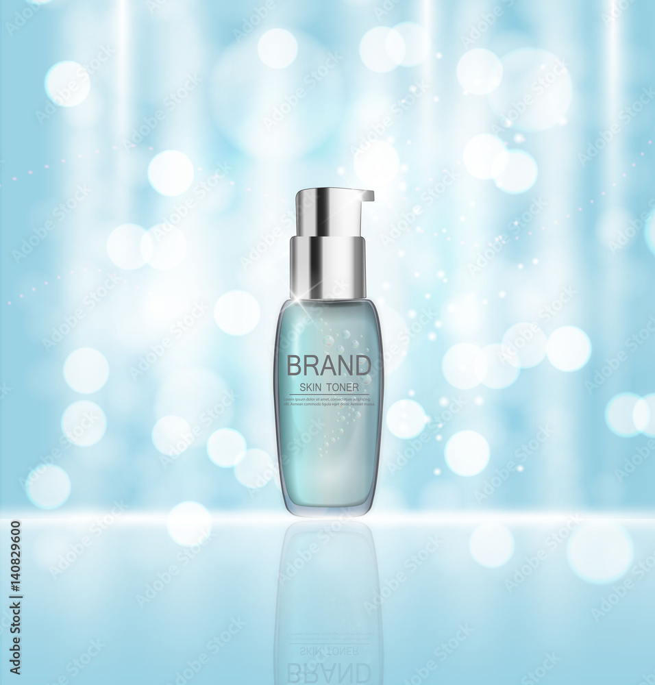 Skin Toner Bottle Tube Template for Ads or Magazine Background. Skin Toner Bottle Tube Template for Ads or Magazine Background.