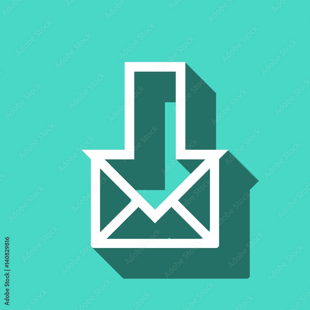 email icon stock vector illustration flat design email icon stock vector illustration flat design