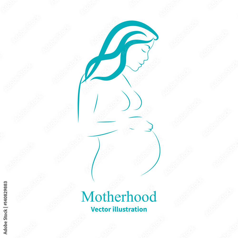 Vector illustration sketch of a pregnant woman Vector illustration sketch of a pregnant woman
