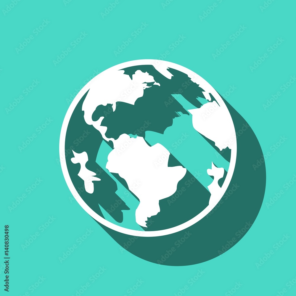 Earth icon stock vector illustration flat design