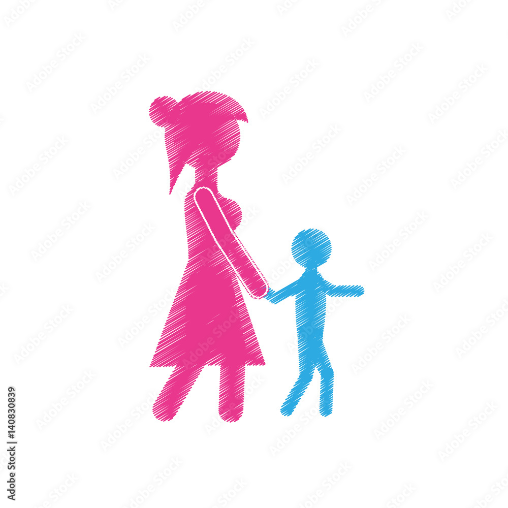 mom and son together silhouette vector illustration eps 10 mom and son together silhouette vector illustration eps 10