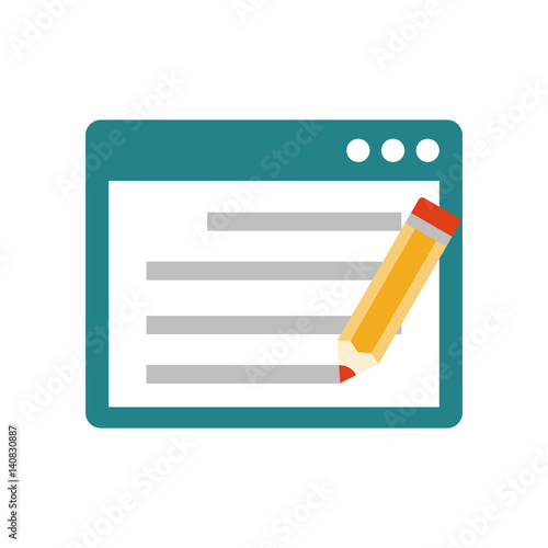 Seo copywriting flat icon