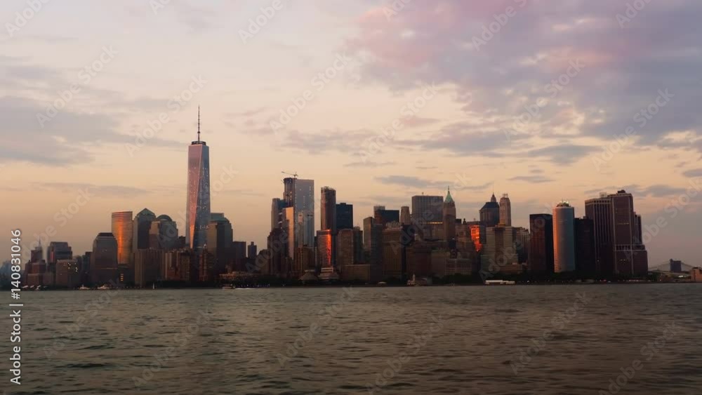 New York Sunset Lower Manhattan 4k New York Sunset Lower Manhattan 4k
