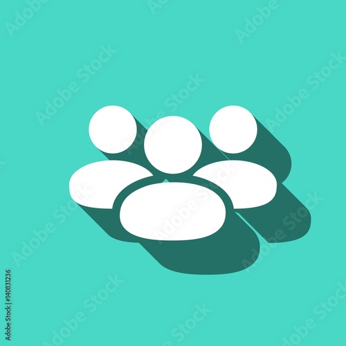 People icon stock vector illustration flat design