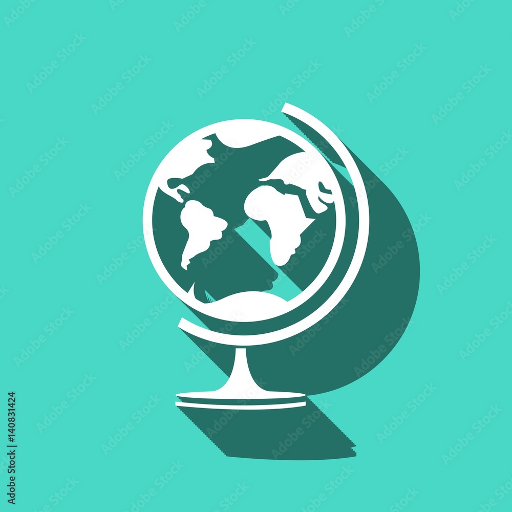 Earth globe icon stock vector illustration flat design Earth globe icon stock vector illustration flat design